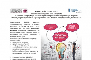 Unijny projekt „Pożyczka na Start” w Bielskim Centrum Przedsiębiorczości- 0,25% do 120 000 zł. - zdjęcie1