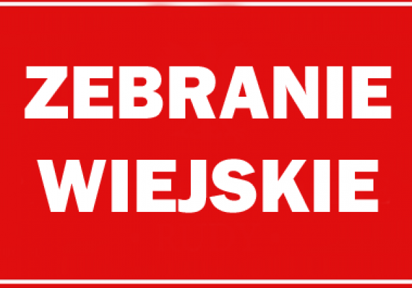 Zebrania wiejskie w sołectwie Soblówka i Złatna